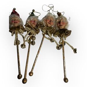 Possible Mark Roberts Vintage Elf‎ Stick Ornaments – Set of 4 – Ornaments
